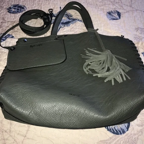 ASHTON TOTE BAG olive color - Picture 3 of 12